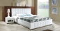 Preview: Design Luxus Lounge Polsterbett Doppelbett Futon-Bett Leder Grau SL16 NEU!