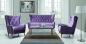 Preview: Design Luxus Lounge Sofa Landschaft Couch Polster Garnitur Stoff Lila SL27 NEU!