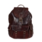 Mobile Preview: Ziegenleder Rucksack Travel Bag Umhängetasche Leder-Tasche Vintage D-Braun NEU!