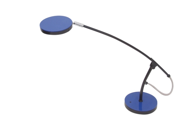 Hansa LED Frisbee Tischlampe Tischleuchte Lampe Metall Blau NEU!