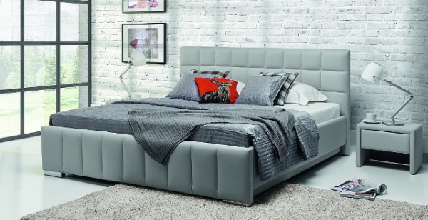 Design Luxus Lounge Polsterbett Doppelbett Futon-Bett Leder Weiß SL16 NEU!