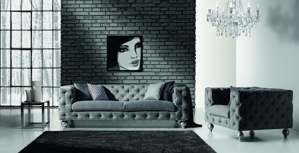 Design Luxus Lounge Sofa Landschaft Couch Polster Garnitur Leder Grau SL28 NEU!